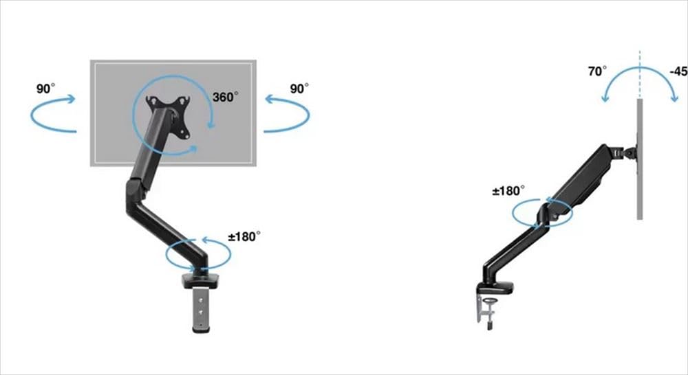 Garm Monitor Gas-Powered Arm, Single, UPC-GM12GAS