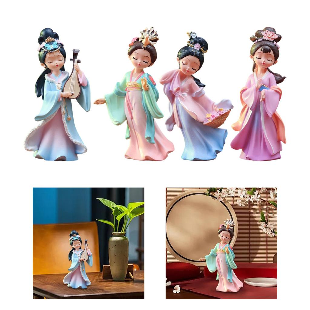 Chinese Beauty Statue Desk Chinese History Woman Figurine for Gift Party Bar