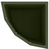 Corner Planter Olive Green 30 x 30 x 50 cm Steel