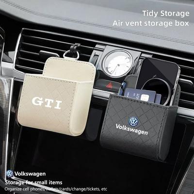 Car Interior Air Vent Storage Box Small Items Organizer For VW GTI Rline Golf 6 Polo Passat CC Tiguan Arteon Touareg Taigo Caddy 7UED