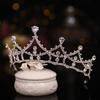 Bride crown Trendy Silver Color Flower Zircon Rhinestone Crown Bridal Hair Accessories Wedding Headpiece Hair ornaments Tiara