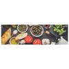 VidaXL Tapis de cuisine lavable impression vin dîner 45x150 cm velours 136552