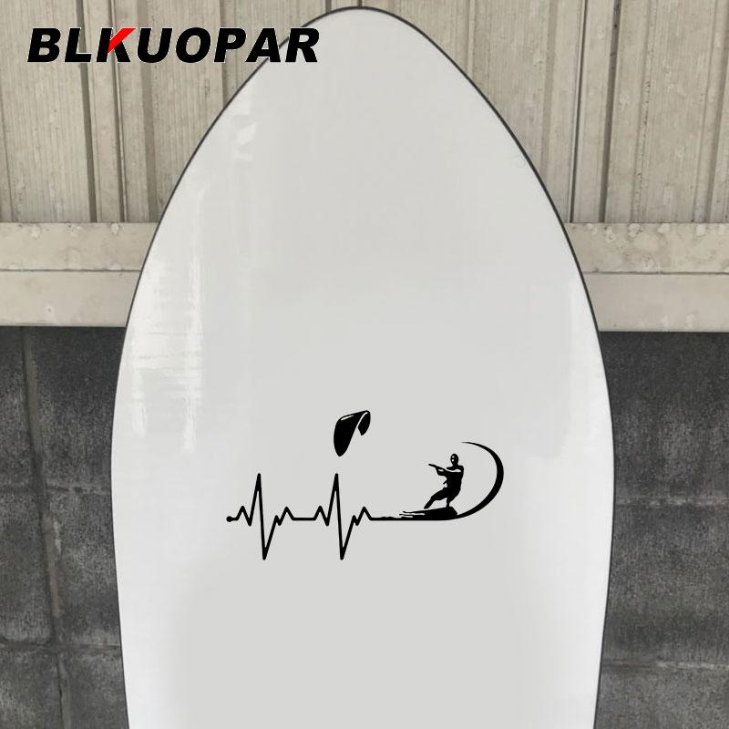 BLKUOPAR Kite-Surfen Herzschlag Linie Autoaufkleber Pop Style Aufkleber Kratzfest Konturgeschnitten Kühlschrank Wohnwagen Auto Dekoration