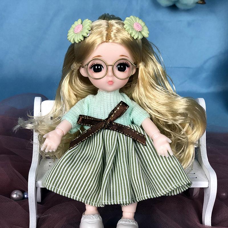 Kleidung für Puppen 16-18 cm BJD Ob11 Puppenkleidung Kleid 1/12 Puppenzubehör Anzug Anziehen für Mädchen Spielzeug Geschenk