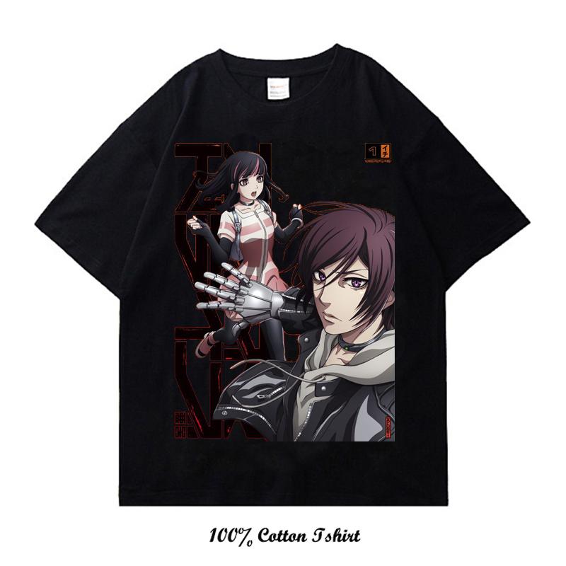 

Akudama drive Уличная одежда Футболка с графикой японского аниме Хлопковая повседневная Харадзюку Оверсайз Принтованная футболка Летние топы с коротким рукавом XXXXL