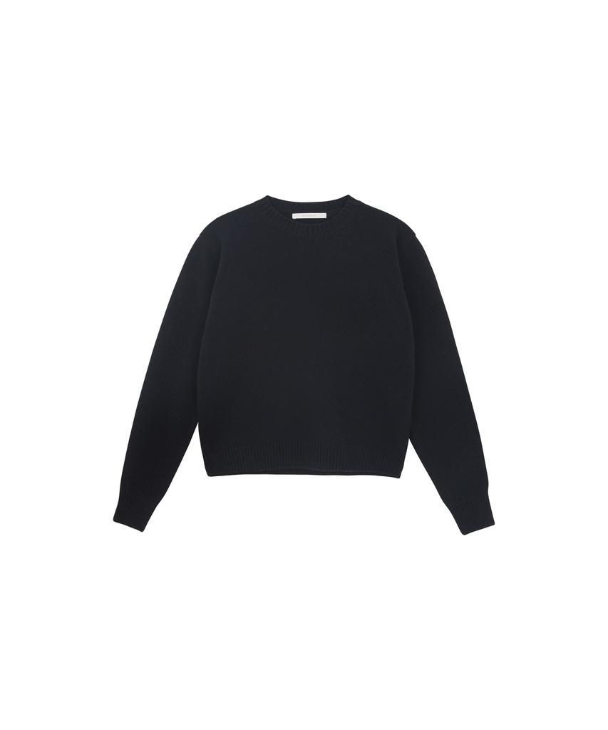 Solteuaenchokollis Cashmere Wool Round Knit Black 4W2246301