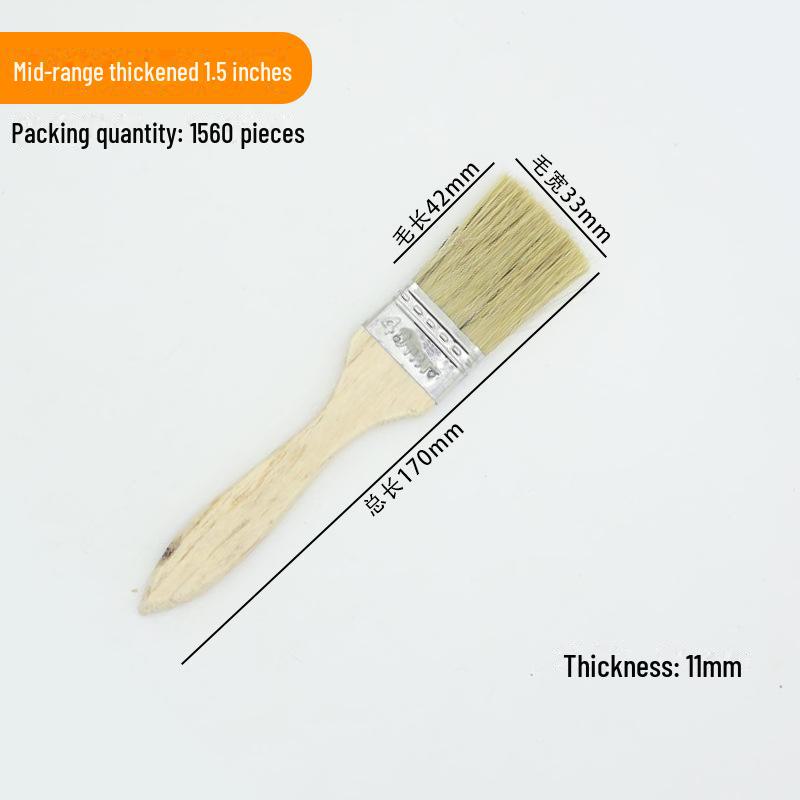 Industrie-Farb- und Reinigungsbürstenset – Weiche & Harte Borsten, Langer Griff für Kleber, Farbe und Detailarbeiten