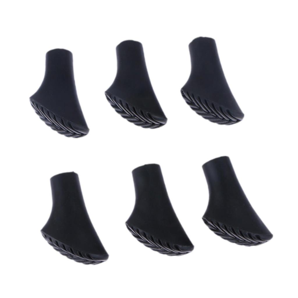 Trekking Pole Rubber Tips Lightweight Anti Slip Cane Caps Protection Pads for Hiking Safety Pole