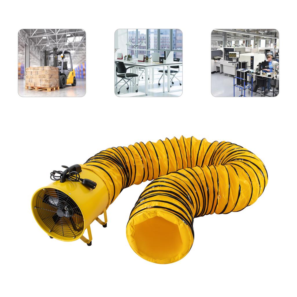 16 Inch High Velocity Utility Blower Fan, Portable Exhaust Fan for Home, Workshop, Job Site - 6 Blade 110V 1100W Ventilation Fan