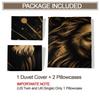 Golden Crown Lion Print Duvet Cover Set Comforter Cover Bedding Set No Filler Luxury Men Bedroom Decor Bedding Kit