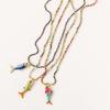 Stainless Steel Marine Fish Pendant Jewelry Multicolor Rope Chain Necklace Portable Designs
