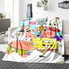 1Pc Spongebob Squarepants Characters Blanket Soft Throw Blanket For Home Bedroom Bed Sofa Travel Office Solid Christmas Blanket