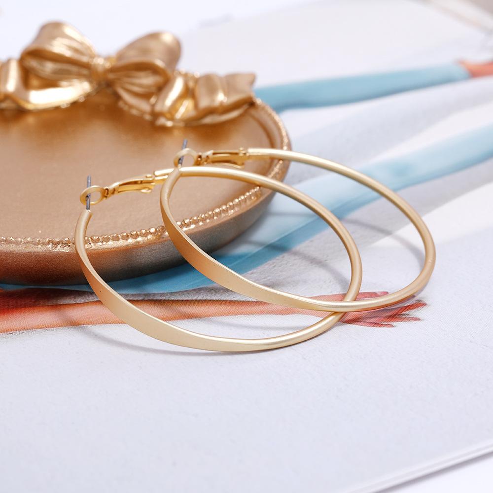 Fashion Hipster Simple Exaggerated Circle Earrings, Temperament Personality Versatile Earrings Alloy Earrings Women