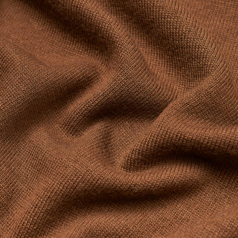 VERNO 24Ss Cashtouch Saddle Sleeve Polo Knit R.Almond