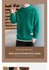 Men's Trendy Plus Velvet Thick Knitwear - Warm, Loose, Plain Color, Round Neck