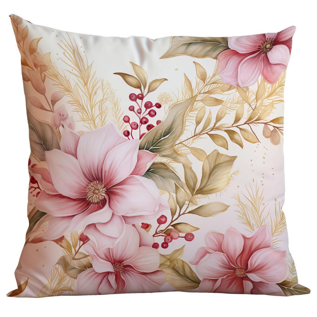 New Christmas Pillowcase Pink and Gold Fantasy Christmas Holiday Home Sofa Decoration Pillow Cushion