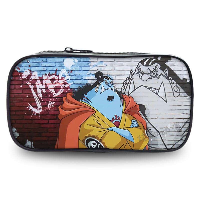 One Piece Luffy Anime Printed Single Layer Stationery Storage Pencil Bag For Students And Office Use