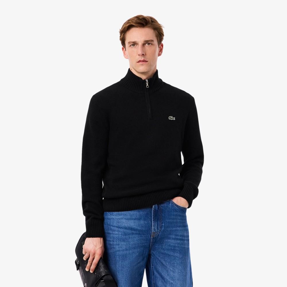 [lacoste] Men s Wool Blend Half-Zip Sweater AH3052-55N031 3