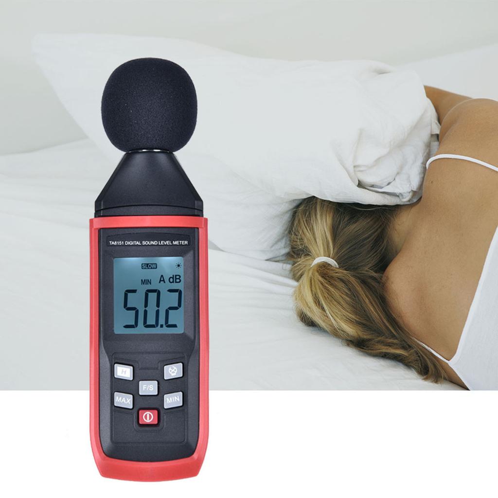 TA8151 LCD Digital Sound Level Meter Noise Detect Tester Data Decibel Measurement 30 130dB