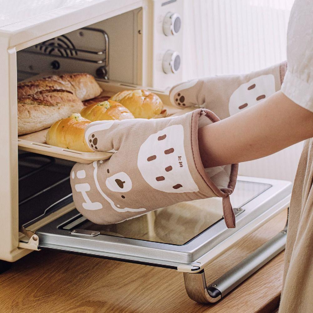 Non-slip Oven Glove Anti-scald Insulation Pad Kitchen Cooking Mitts Microwave Glove  Home