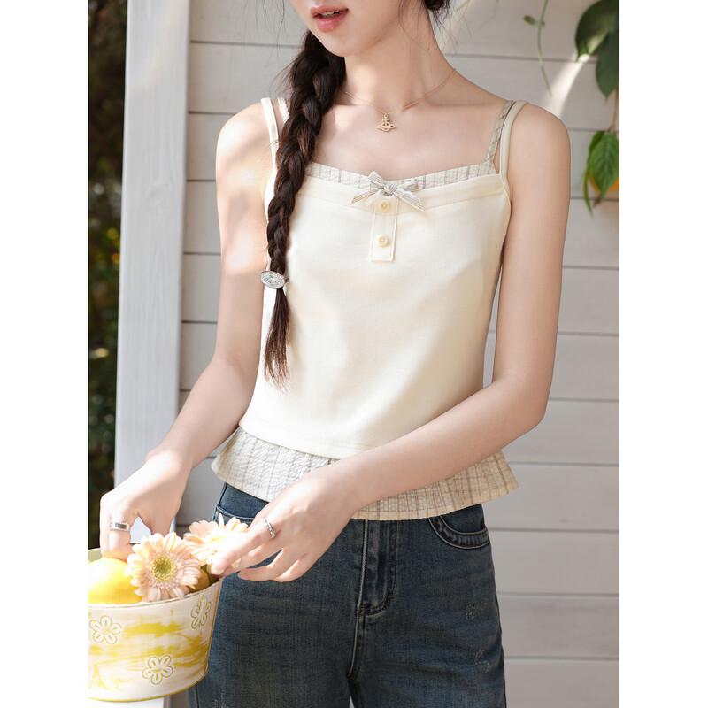 

Women s Creamy Yellow Strappy Tank Top S