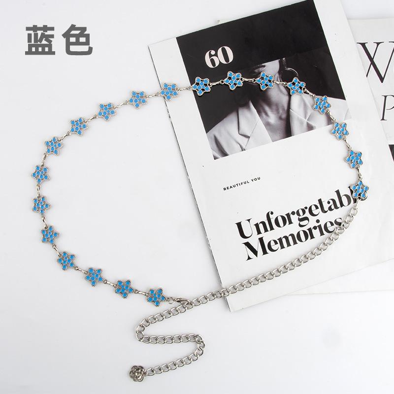 

Цветок Звезда Металлическая Декоративная Поясная Цепочка Женская С Юбкой Поясная Цепочка Для Тела Женский Тонкий Ремень Тренд