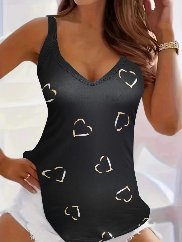 Letní ležérní 3D potisk Halter Sexy tričko pro ženy