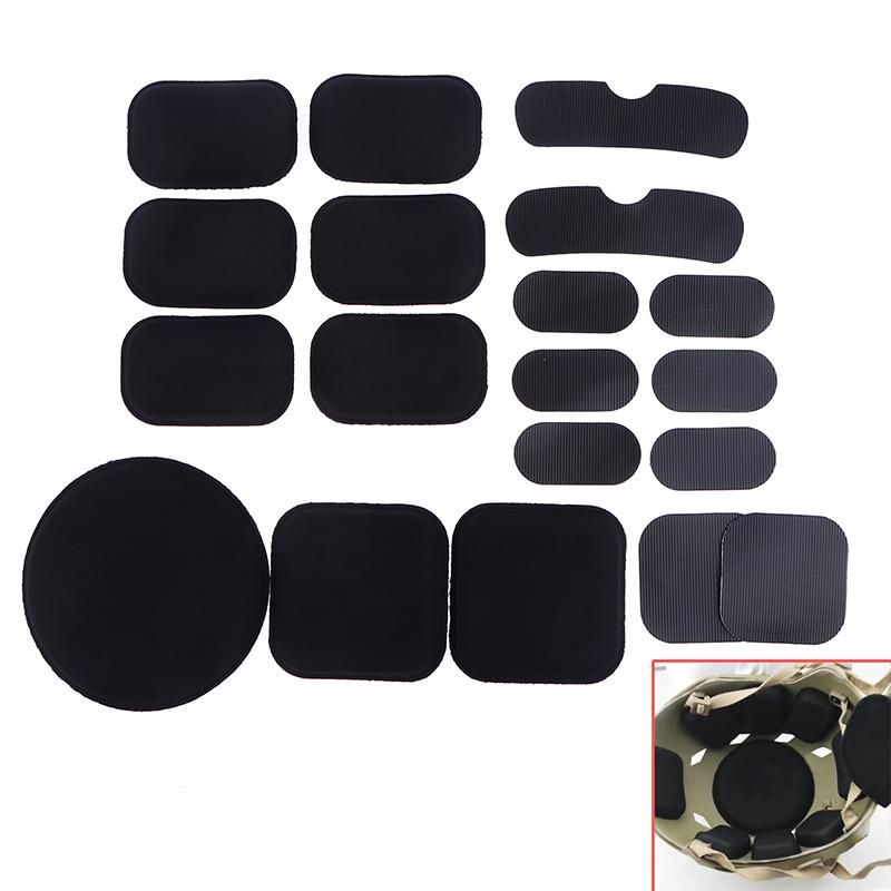 Set da 19 Pezzi Casco da Esterno Imbottitura Morbida Durevole Combattimento Paintball Imbottiture Casco Caccia Tiro Casco Imbottiture Protettive