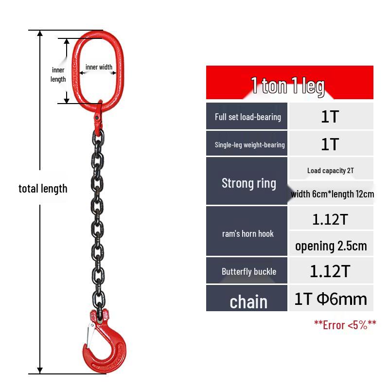 G80 Manganese Steel Chain Sling with Hook and Shackle for Lifting and Overhead Crane Operations