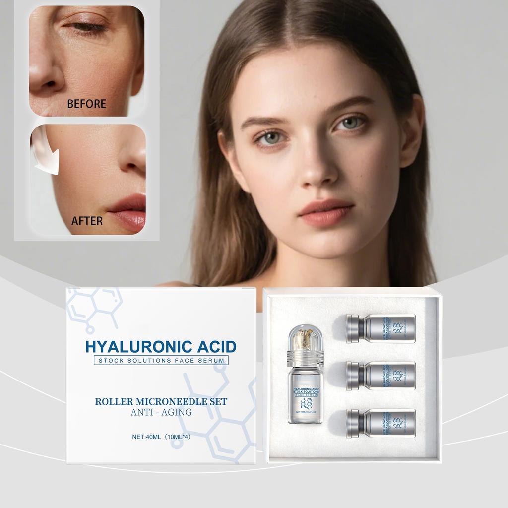 Firming -aging Roller Microneedle Set -aging And Wrinkle-Smoothing Facial Care Liquid Facial Micro-injection,40ML