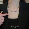 Korea Irregular Folds Geometric Necklace Metal Cold Wind Clavicle Chain Personality Temperament Necklace Necklace Jewelry Wholesale Women