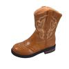 Vintage Western Cowboy Boots Women's Fall 2025 New Coarse Heel Embroidered Maillard Short Boots Martin Boots