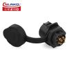 CNLINKO LP-12 IP68 Industrial Waterproof Connector Quick Plug Circular Connector PBT Plastic Shell Aviation Connector M12 2-8 Pin Thread Socket (4