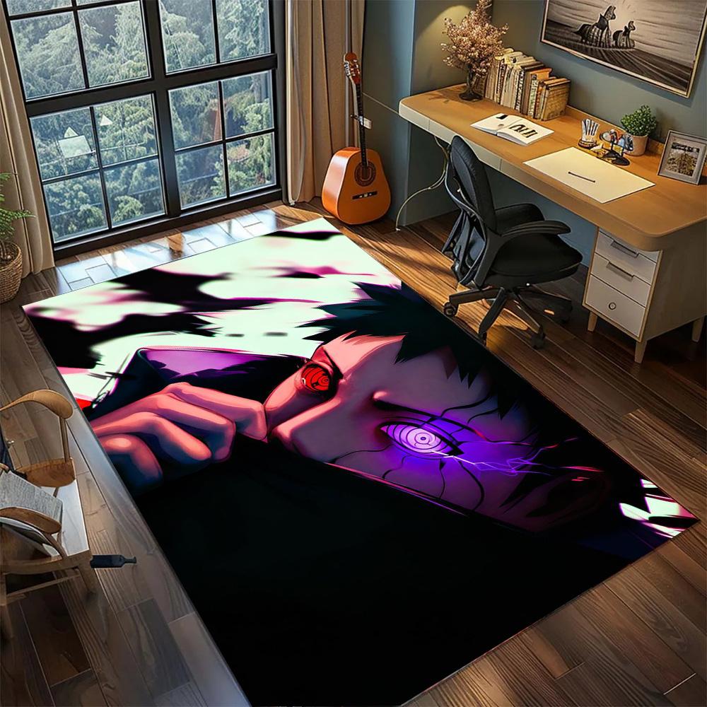 Naruto Home Indoor Big Size Floor Mat, Non Slip Washable Rug Carpet Gamer Room Bedroom Decor.-TING