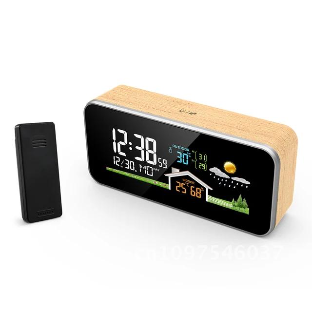 

Часы с цифровым покрытием, настенный декор, будильник, дата, неделя, часы, беспроводные, влажность, стол, температура, погода, прогноз