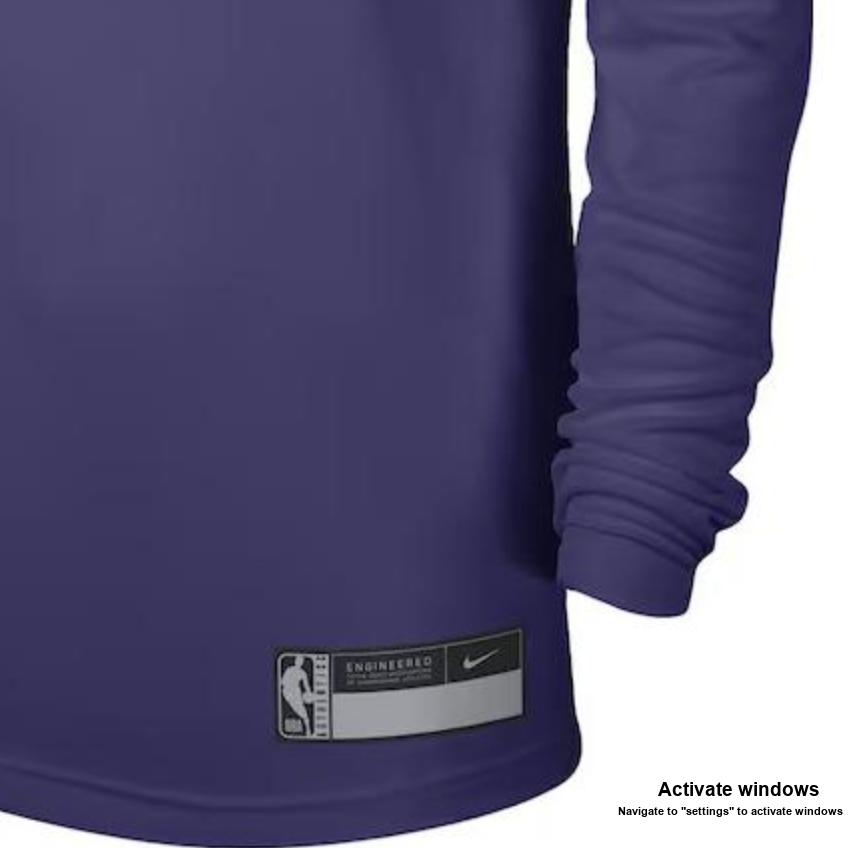 Nike Phoenix Suns Casual Sports Training Crew Neck Long Sleeve T-Shirt Men Tops Purple FD9963-566