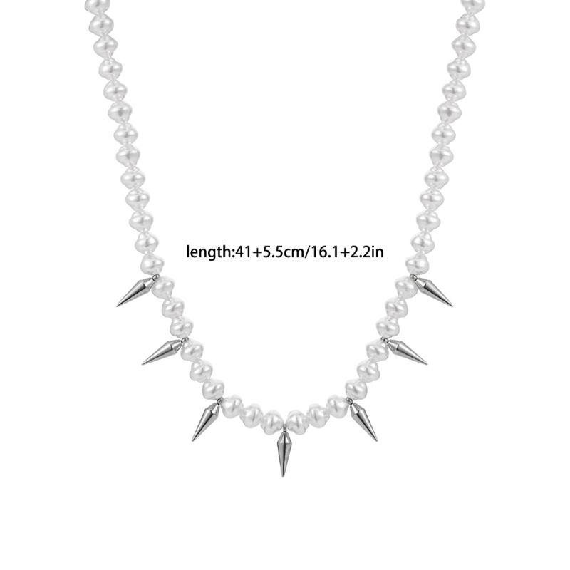 Delicate Necklace with Adjustable Chain Stylish Pendant Necklace Jewelry Adjustable Clavicular Chain Pearls Neckchains