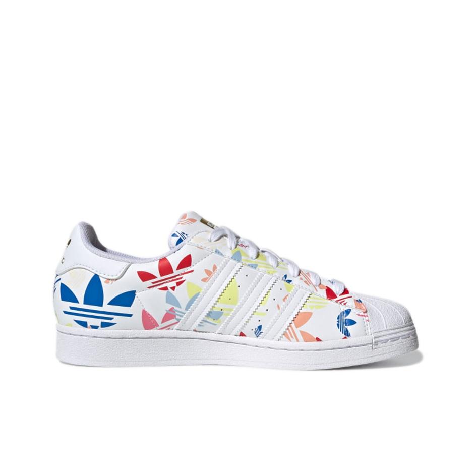 adidas Superstar Allover Trifoglio - Bianco Multi Sneakers Unisex Bianco Nuvola Oro Metallizzato H00183