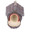 Treehouse Shape Bird Feeder for Outdoors Hanging Resin Rustic Wood Texture Decorative Bird Feeder House for Yard Patio