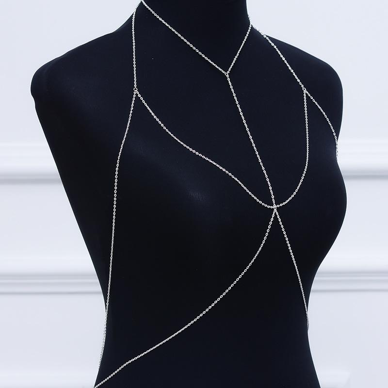 

Hot Selling Sexy Cross Body Chain Integrated Chain Jewelry Direct Sale золотой