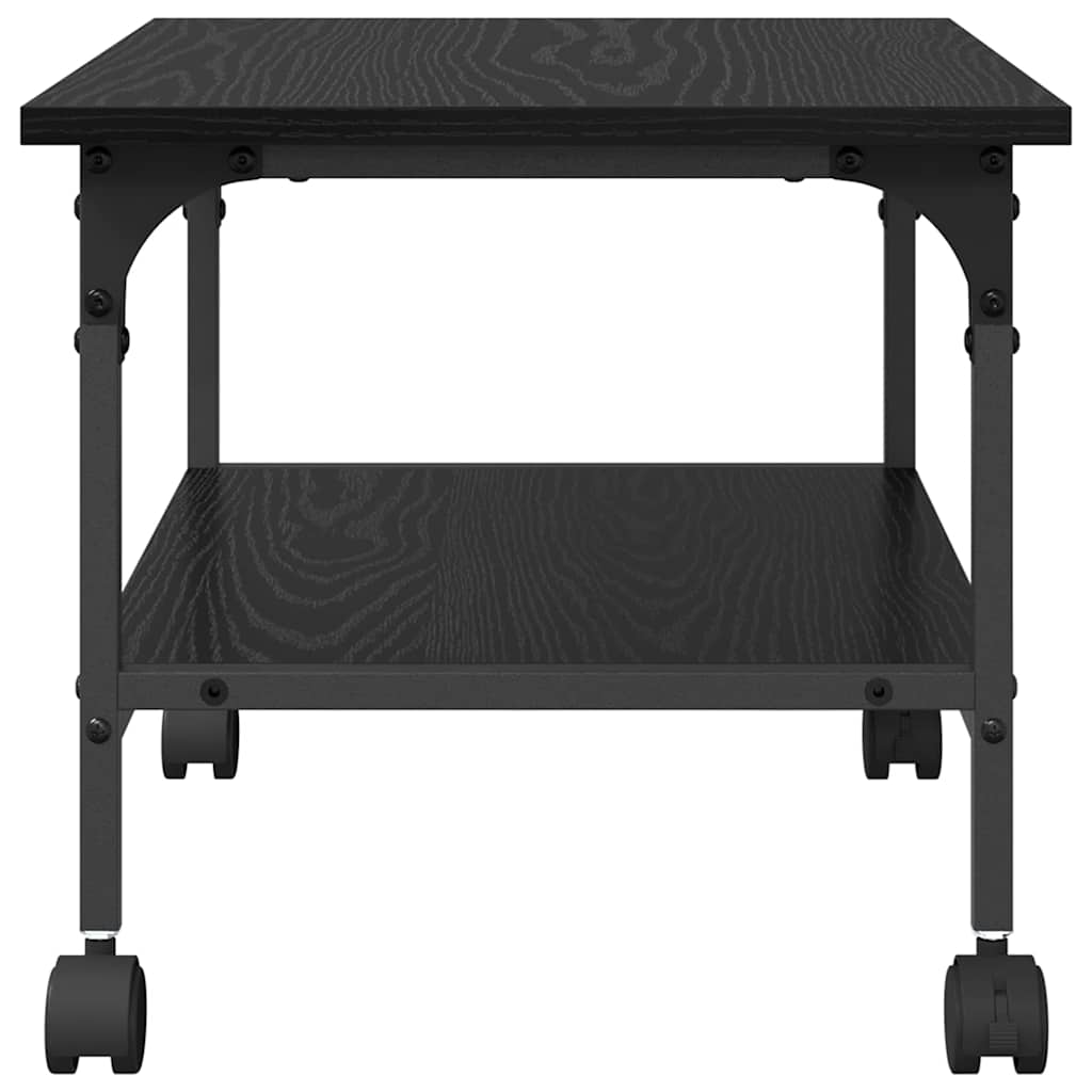 Printer Stand Black Oak Effect 50 x 40 x 38 cm