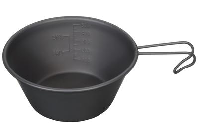 CAPTAIN STAG Sierra Cup en acier inoxydable grande couleur Sierra Cup 630 ml en acier inoxydable Fabriqué au Japon Fabriqué à Tsubame-Sanjo Okitsumo Noir UH-70