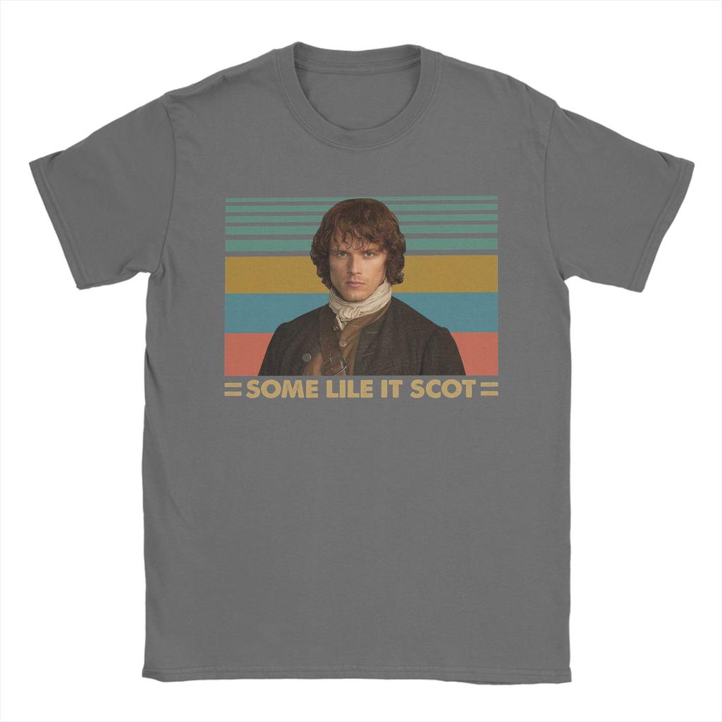 ZX Outlander Theme Some Like It Scot TShirts for Men Vintage 100 Cotton Tee Shirt Crew Neck Short Sleeve T Shirts Graphic Clothes