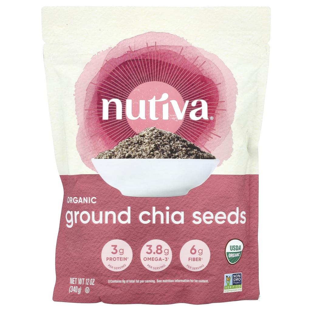 Organic Processed Chia Seeds, 12 oz (340 grams)