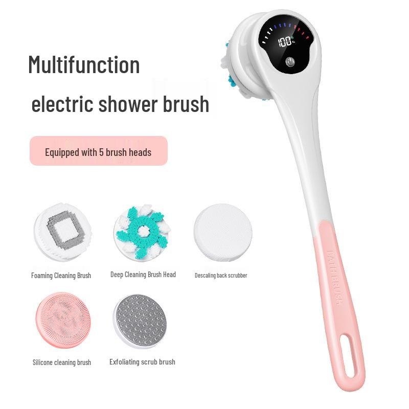 Multifunktionale wasserdichte elektrische Badebürste: Körpermassagegerät & Peeling-Schlammentferner