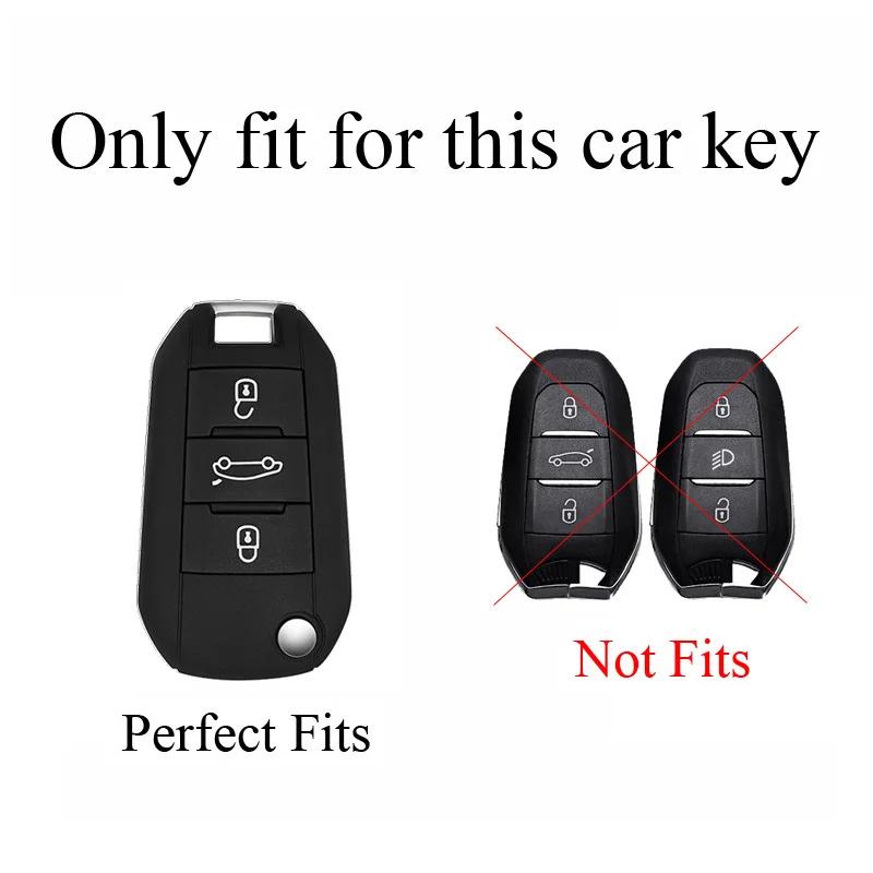 Autoschlüsselhülle Schale für Peugeot 208 308 408 508 2008 3008 4008 5008 für Citroen C3 C4 CACTUS C6 C8 3 Tasten Klappschlüssel