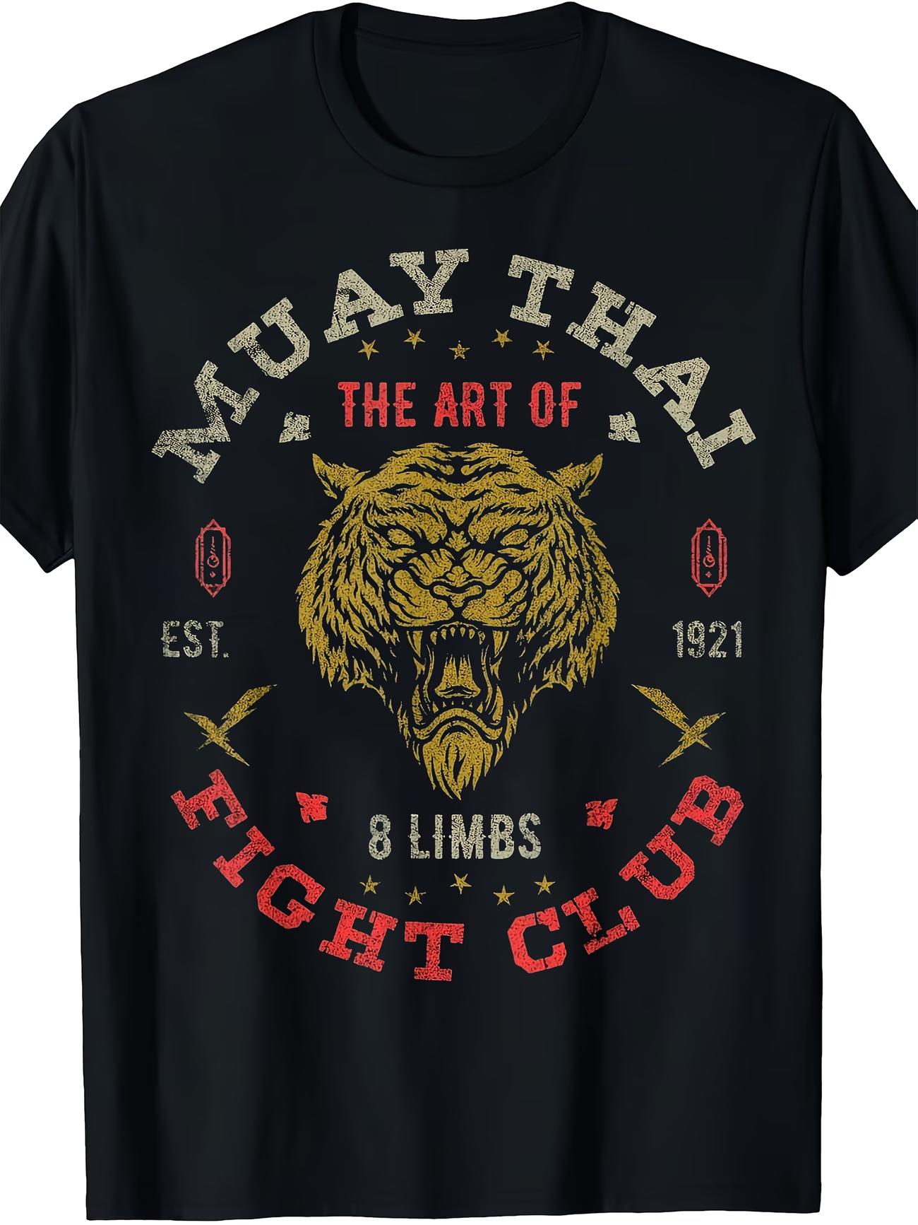 Muay Thai Fight Club The Art Of 8 Limbs Design T Shir Unisex Cotton Tee Unisex Summer Oversized Novelty Harajuku Streetwear Casual S