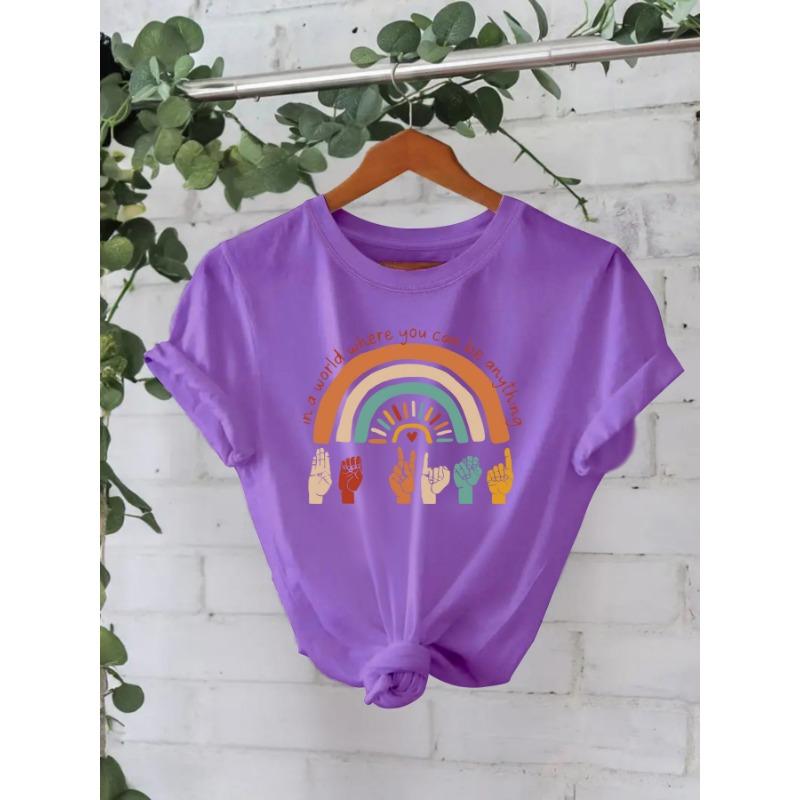 YYFS Damemote Uformelt sommer vår med korte armer bluser og skjorter med o-hals