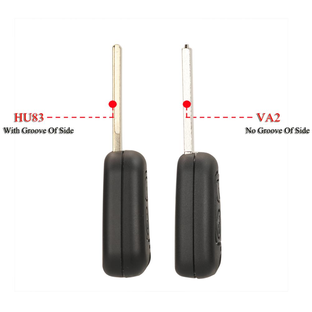 jingyuqin Remote Car Key For Citroen C1 C2 C3 C4 For Peugeot 106 206 306 307 107 For Toyota Aygo 2Buttons 433Mhz 4D70/ ID46 Chip