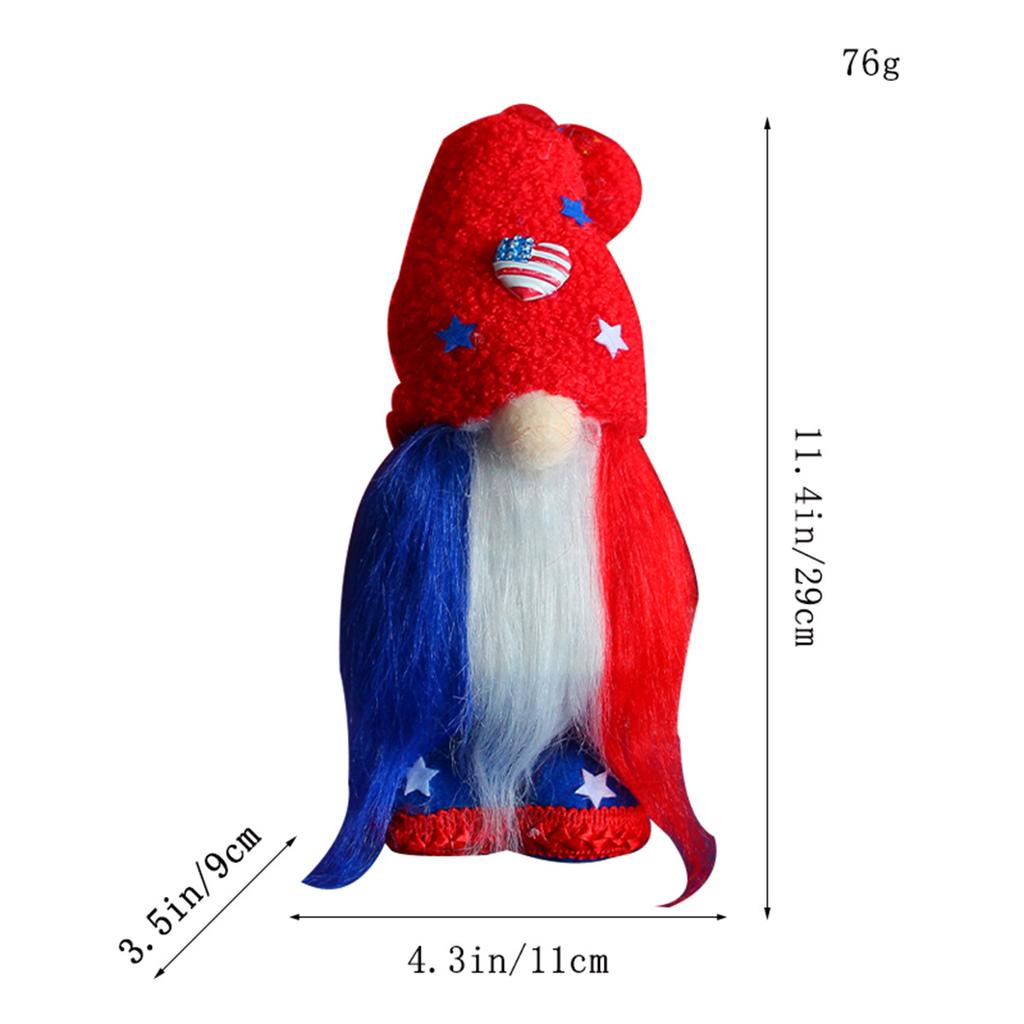 Independence Day Doll Set Collection Holiday Faceless Elderly Decorations Glow Gnome Doll Goblin Ornaments